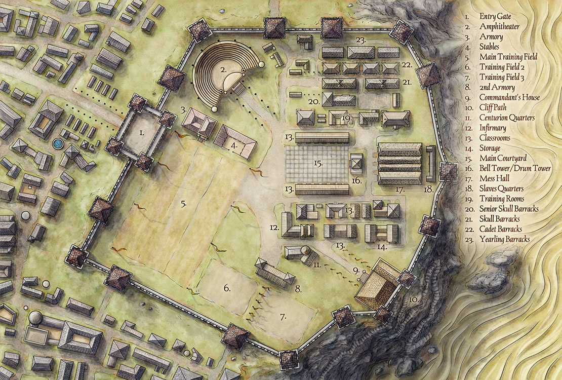 Mapping Blackcliff Academy For An Ember In The Ashes Fantastic Maps
