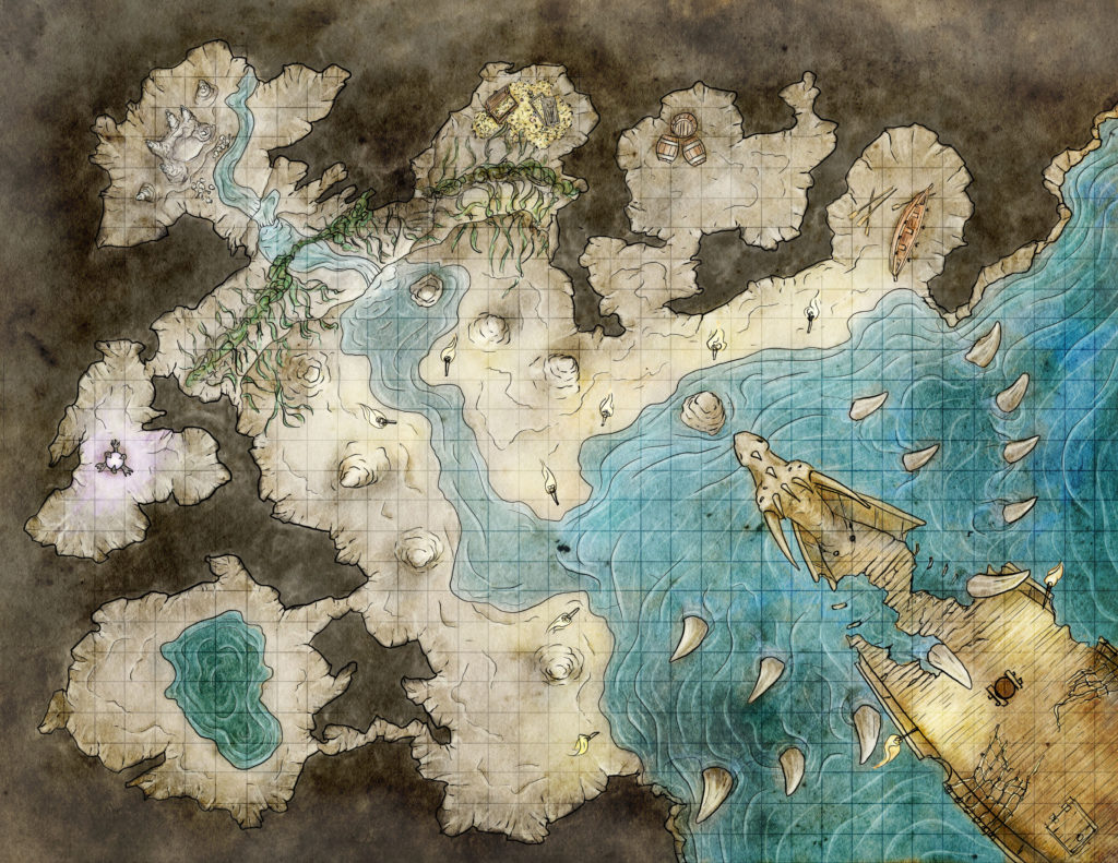 Map of a Pirate's Lair - Fantastic Maps.